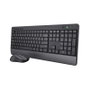 Trust Trezo Teclado Español y Ratón Inalámbrico Negro
